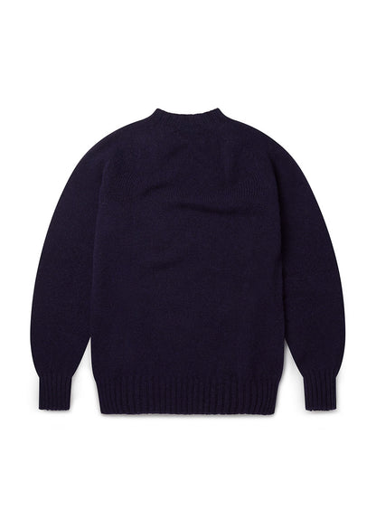 Seamless Raglan Shetland in Navy