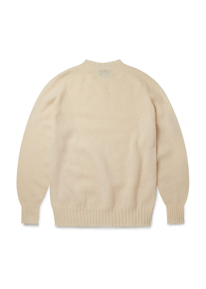 Seamless Raglan Shetland in Ecru