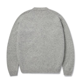 Boiled Wool Cardigan in Grey Marl