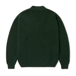 Waffle Stitch Cardigan in Green