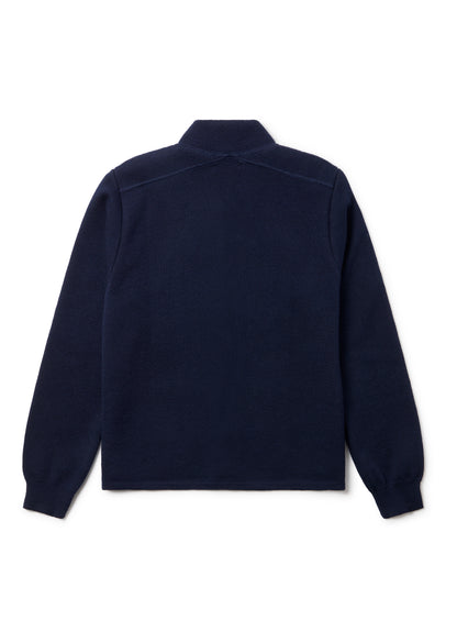 Milano Zip Through Jacket in Navy