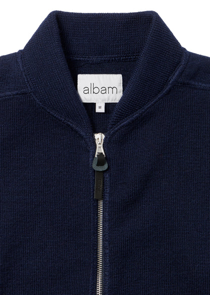 Milano Zip Through Jacket in Navy