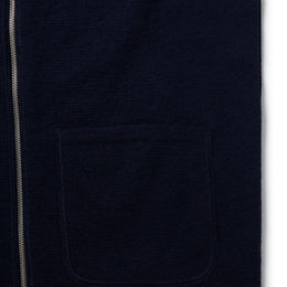 Milano Zip Through Vest in Navy