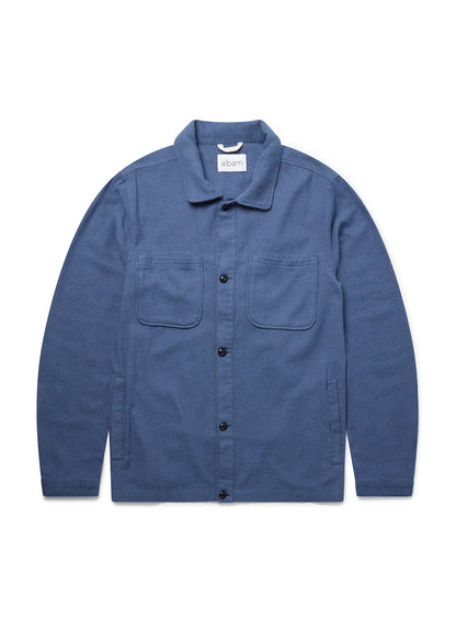 Flannel Overshirt in Navy
