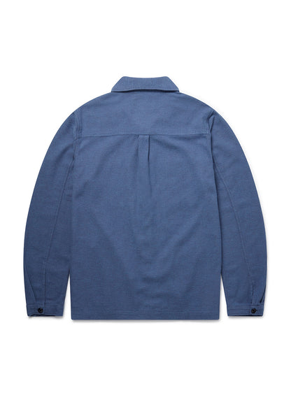Flannel Overshirt in Navy