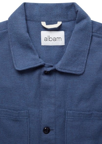 Flannel Overshirt in Navy