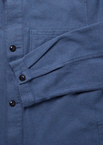 Flannel Overshirt in Navy