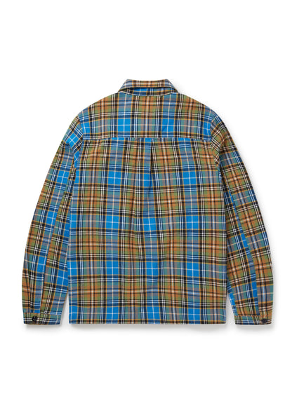 Tartan Flannel Overshirt in Blue