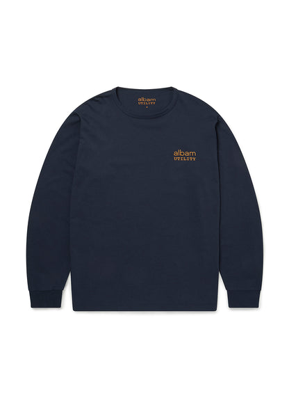 Utility Long Sleeve Graphic T-Shirt in Navy