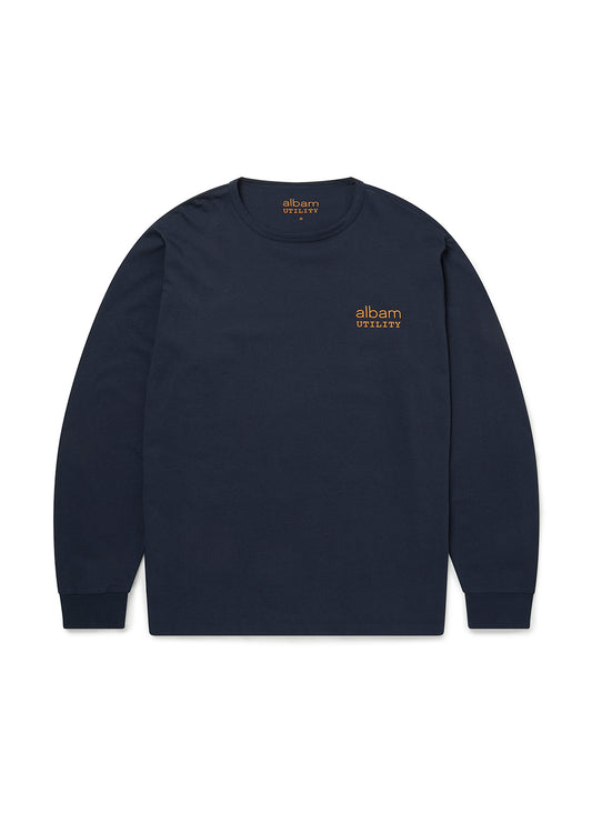 Utility Long Sleeve Graphic T-Shirt in Navy