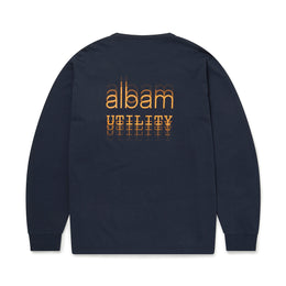Utility Long Sleeve Graphic T-Shirt in Navy