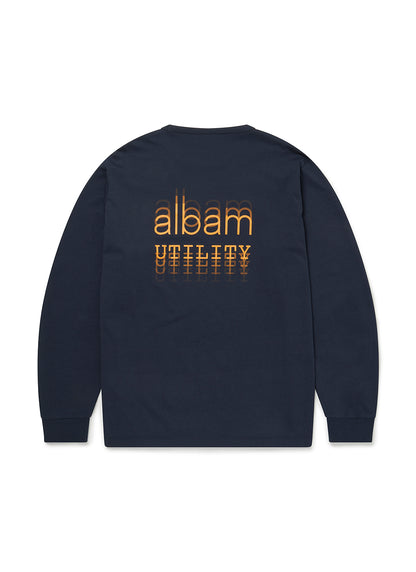 Utility Long Sleeve Graphic T-Shirt in Navy