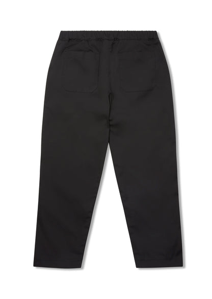 Sheen Twill Kennedy Drawstring Trouser in Black