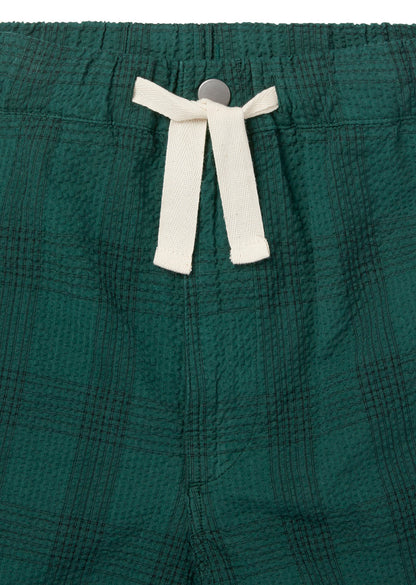 Seersucker Kennedy Short in Green Check