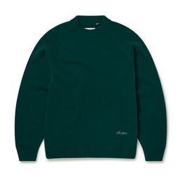 Felted Crew Neck Jumper in Bright Green