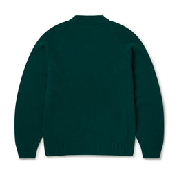Felted Crew Neck Jumper in Bright Green