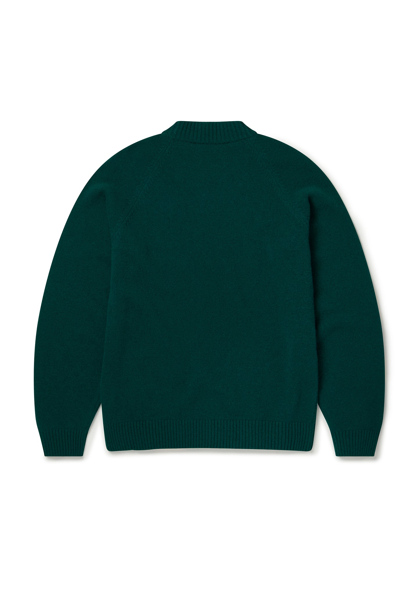Felted Crew Neck Jumper in Bright Green