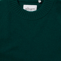 Felted Crew Neck Jumper in Bright Green