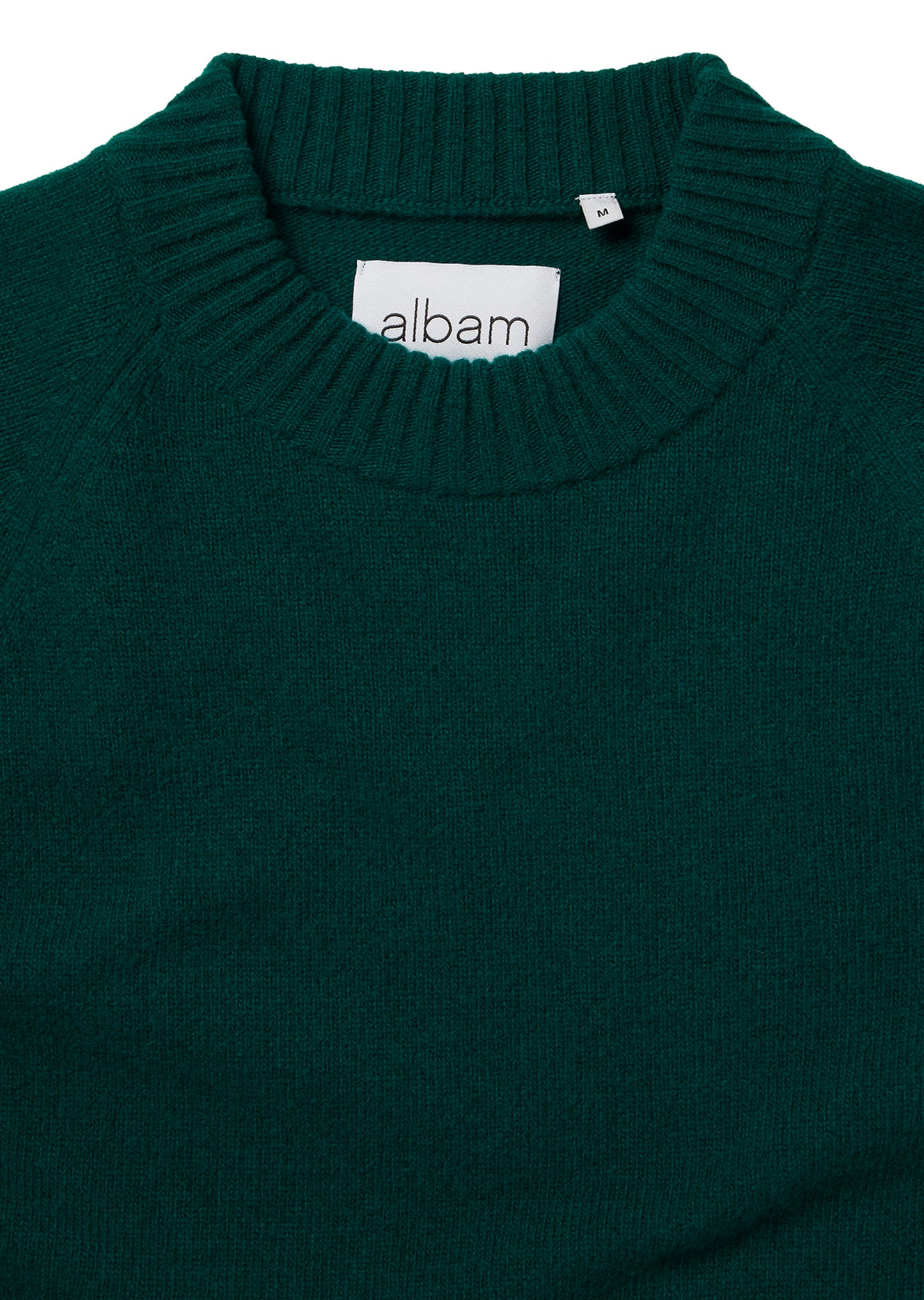 Felted Crew Neck Jumper in Bright Green