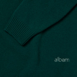 Felted Crew Neck Jumper in Bright Green