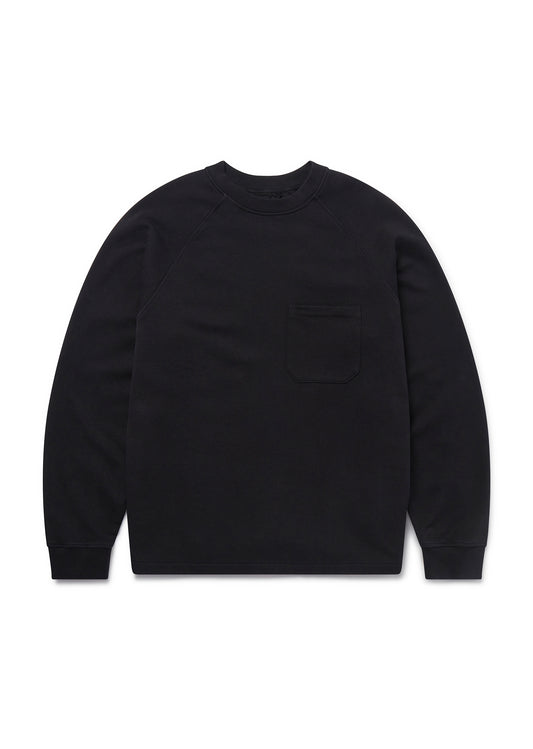 Motormans Pigment Dyed Sweatshirt in Black