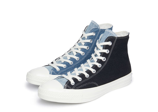 Chuck 70 Hi in Dark Denim / Light Denim / Egret