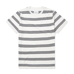 Fine Stripe T-Shirt in Off-White/Navy