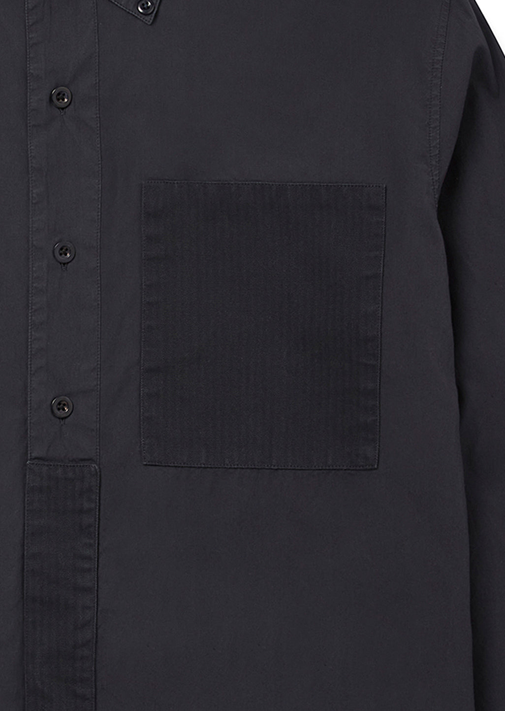 Patchwork LS Shirt in Charcoal – albam Clothing