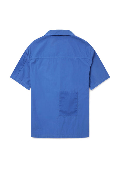 Patchwork SS Shirt in Blue