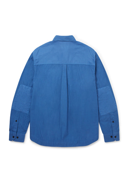 Stripe Cut & Sew Shirt in Blue