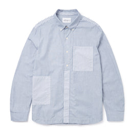 Stripe Cut & Sew Shirt in Navy
