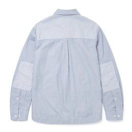 Stripe Cut & Sew Shirt in Navy