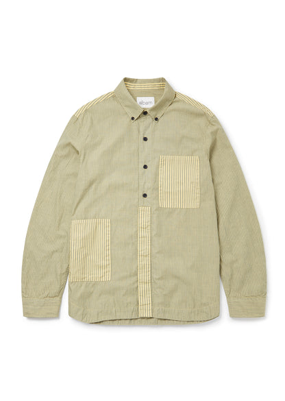 Stripe Cut & Sew Shirt in Yellow