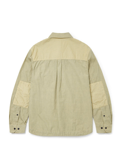 Stripe Cut & Sew Shirt in Yellow