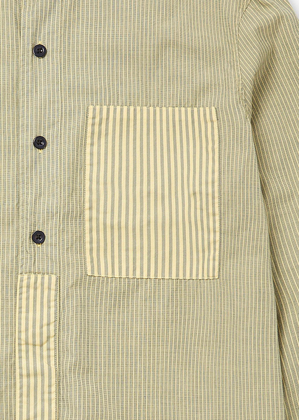 Stripe Cut & Sew Shirt in Yellow